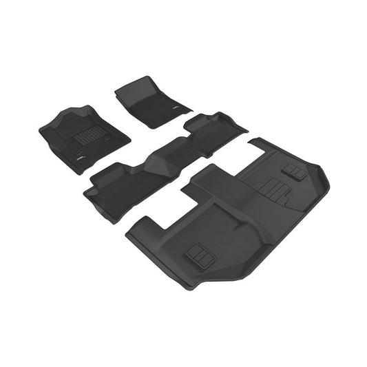 3D MAXpider KAGU 1st & 2nd & 3rd Row Floormats - Black | 2015-2020 Chevrolet Suburban (L1CH07501509)