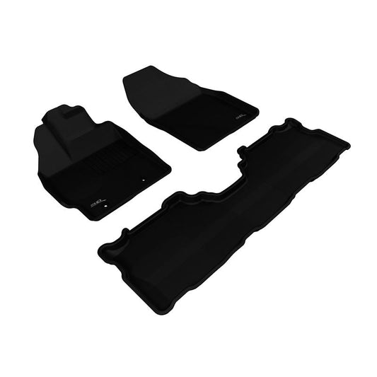 3D MAXpider KAGU 1st & 2nd Row Floormats - Black | 2012-2017 Toyota Prius V (L1TY16201509)