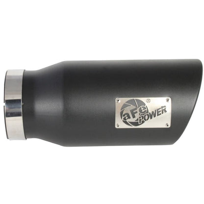 aFe MACH Force-Xp 409 Stainless Steel Clamp-on Exhaust Tip Black Right Side Exit (49T50701-B15)