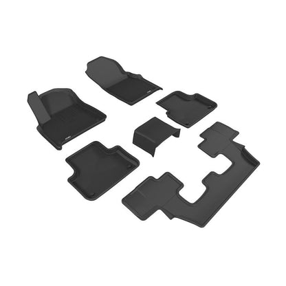 3D MAXpider KAGU 1st & 2nd & 3rd Row Floormats - Black | 2017-2019 Audi Q7 (L1AD04101509)