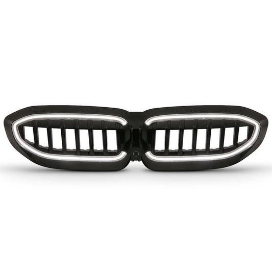 ANZO USA Black Housing Full LED Front Grille w/ Initiation & Running Light for 19-22 BMW 3 Series (901027)