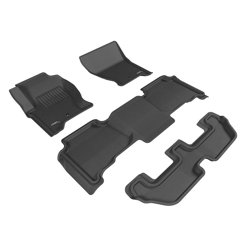 3D MAXpider KAGU 1st & 2nd & 3rd Row Floormats - Black | 2009-2012 Land Rover Lr4 (L1LR01501509)