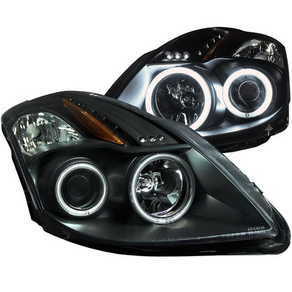 ANZO Projector Headlight Set w/ Halo Black (CCFL) | Nissan Altima (08-09) (121395)