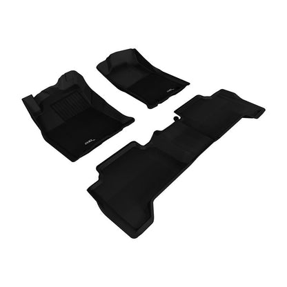 3D MAXpider KAGU 1st & 2nd Row Floormats - Black | 2012-2015 Toyota Tacoma Double Cab (L1TY09001509)