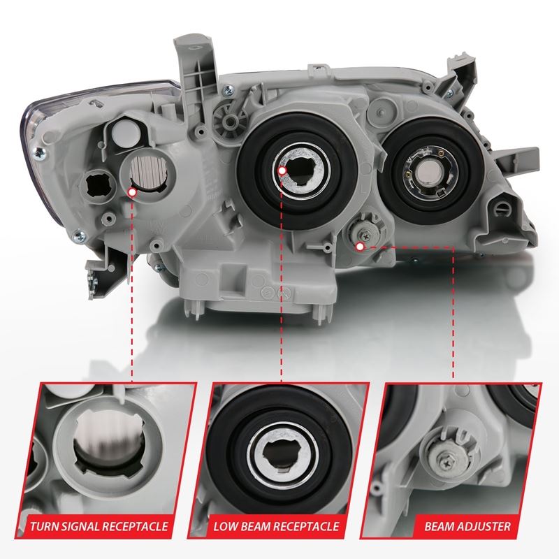 ANZO Projector Headlight Set Black w/Amber | Toyota Camry (07-09) (121539)