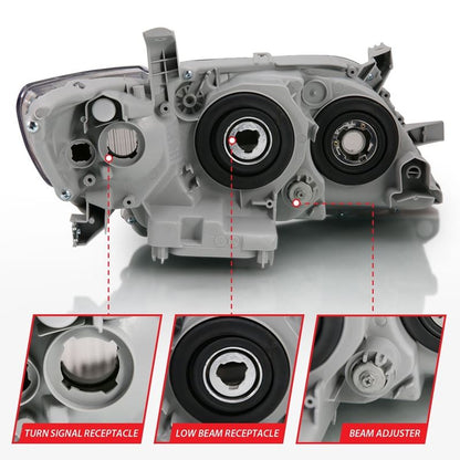 ANZO Projector Headlight Set Black w/Amber | Toyota Camry (07-09) (121539)