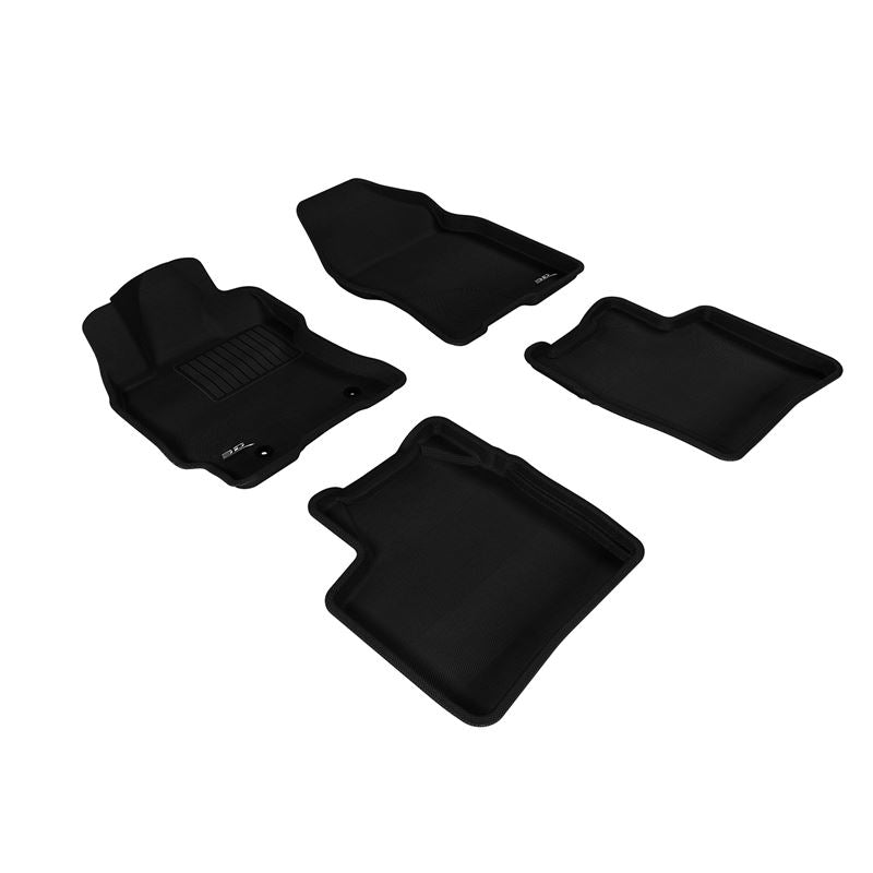 3D MAXpider KAGU 1st & 2nd Row Floormats - Black | 2004-2009 Toyota Prius (L1TY14501509)