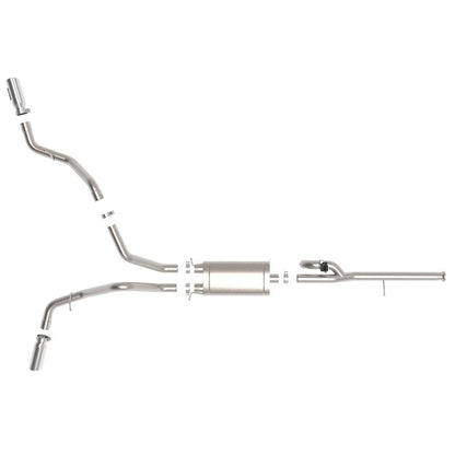 aFe Gemini XV 3 IN 304 Stainless Steel Cat-Back Exhaust System w/ Cut-Out Polished for 2019-2019 Chevrolet Silverado 1500 LD(49-34132-P)