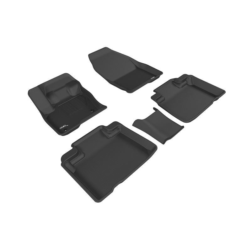 3D MAXpider KAGU 1st & 2nd Row Floormats - Black | 2015-2020 Ford Edge (L1FR09301509)