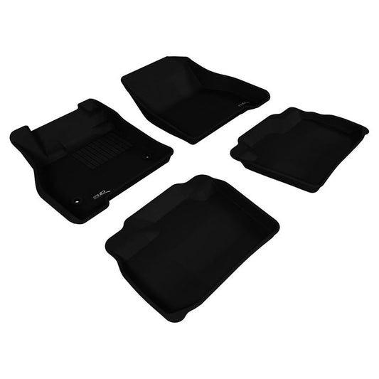 3D MAXpider KAGU 1st & 2nd Row Floormats - Black | 2011-2012 Nissan Leaf (L1NS04901509)