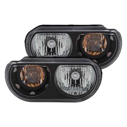 ANZO Crystal Headlights Black | Dodge Challenger (08-14) (121526)