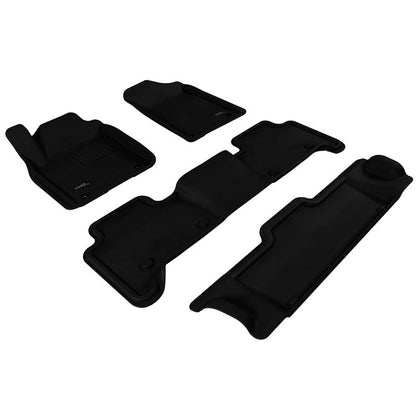 3D MAXpider KAGU 1st & 2nd & 3rd Row Floormats - Black | 2011-2020 Infiniti QX80/QX56 (L1IN01601509)