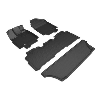 3D MAXpider KAGU 1st & 2nd & 3rd Row Floormats - Black | 2018-2020 Honda Odyssey (L1HD09101509)