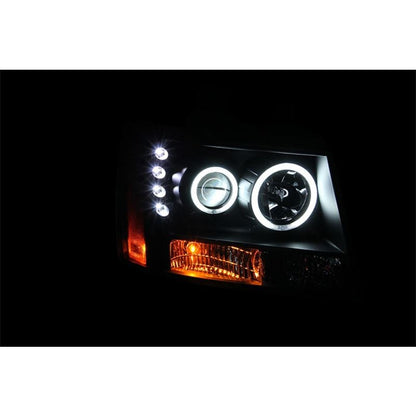 ANZO Projector Headlight Set w/ Halo Black (CCFL) | Chevrolet Avalanche (07-13) (111109)