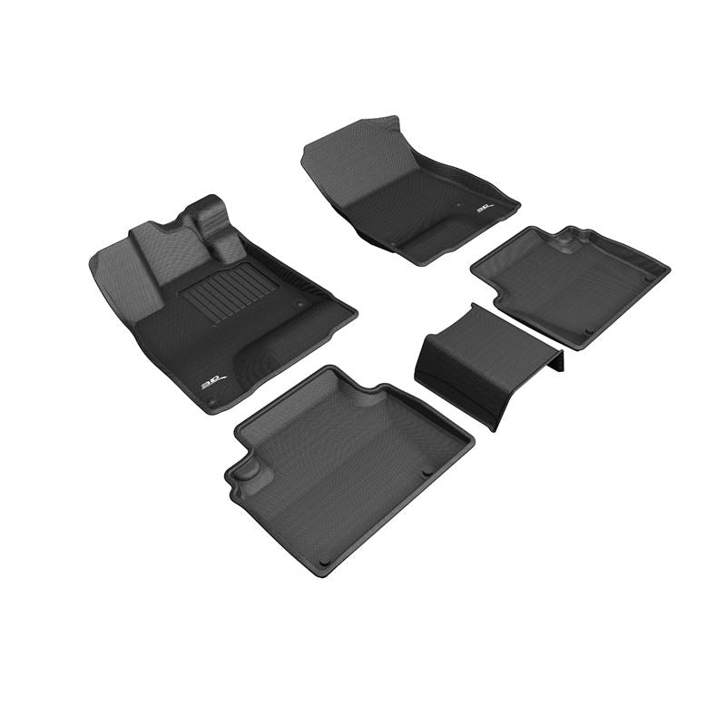 3D MAXpider KAGU 1st & 2nd Row Floormats - Black | 2018-2019 Honda Clarity Plug-in Hybrid (L1HD10001509)