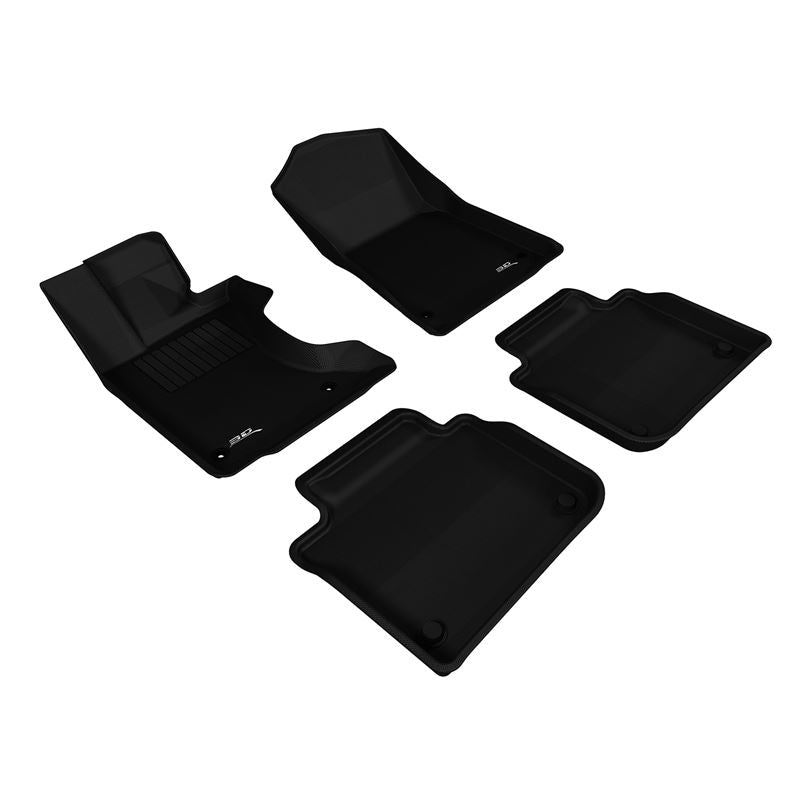 3D MAXpider KAGU 1st & 2nd Row Floormats - Black | 2013-2019 Lexus GS/GS Hybrid (L1LX03001509)