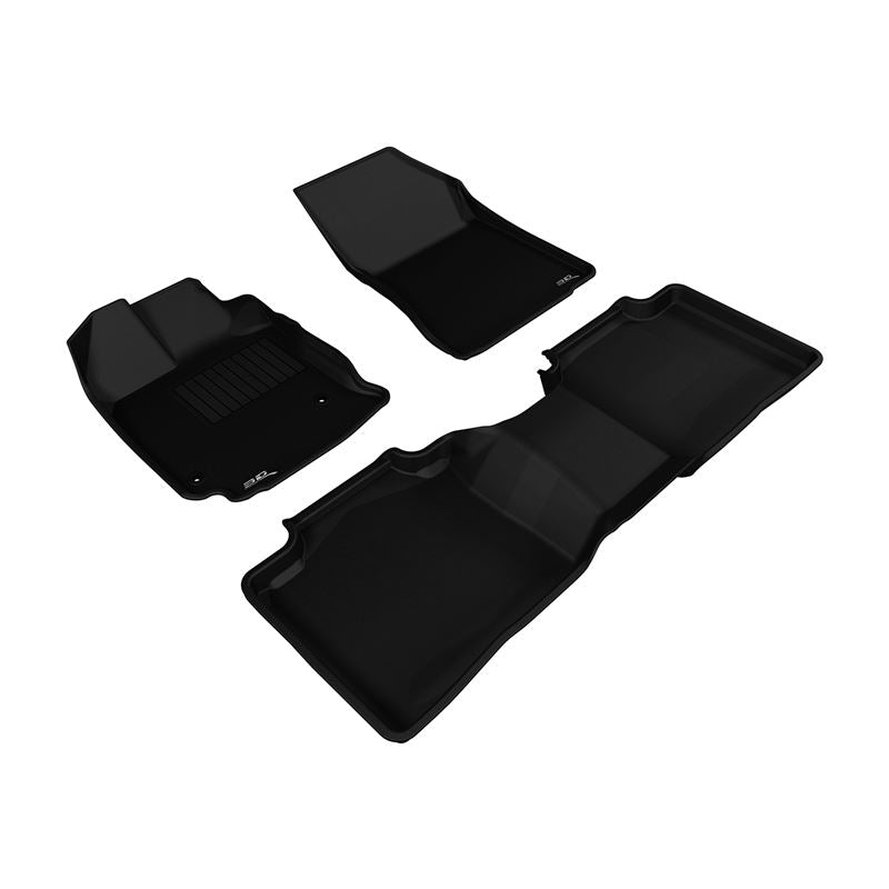 3D MAXpider KAGU 1st & 2nd Row Floormats - Black | 2013-2015 Toyota Venza (L1TY13401509)