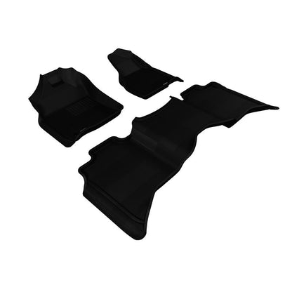 3D MAXpider KAGU 1st & 2nd Row Floormats - Black | 2012-2020 Dodge Ram 1500/2500/3500 Crew Cab (L1DG02001509)