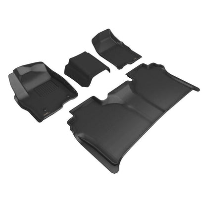 3D MAXpider KAGU Floor Mat- Black R1 R2 | 19-23 GMC Sierra Crew Cab (L1GM03101509)