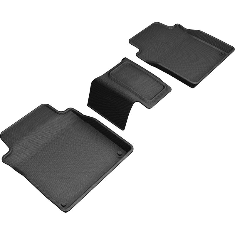 3D MAXpider KAGU 2nd Row Floormats - Black | 2019-2020 Audi A8L (L1AD05021509)