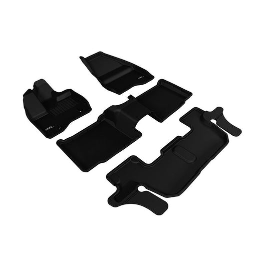 3D MAXpider KAGU 1st & 2nd & 3rd Row Floormats - Black | 2011-2014 Ford Explorer (L1FR07901509)