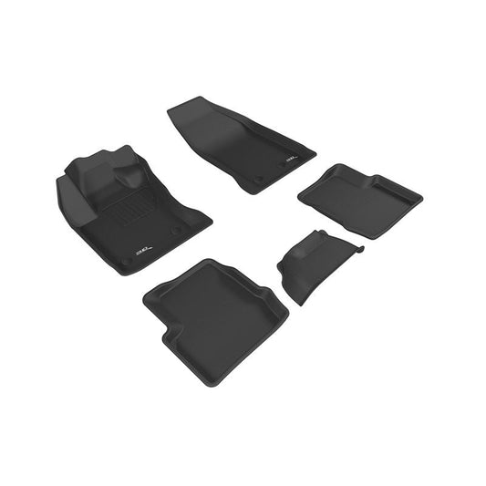 3D MAXpider KAGU 1st & 2nd Row Floormats - Black | 2015-2019 Fiat 500X (L1FA00501509)