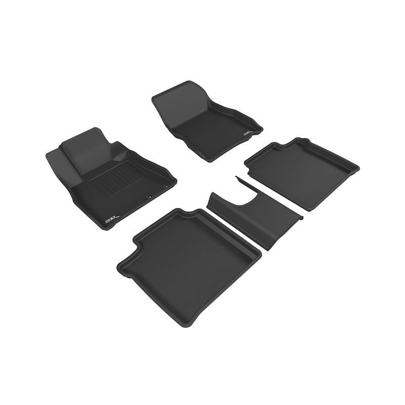 3D MAXpider KAGU 1st & 2nd Row Floormats - Black | 2014-2019 Nissan Versa Note (L1NS08701509)
