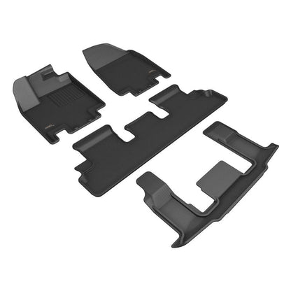 3D MAXpider KAGU Black Floor Mat - Row 1/2/3 | 22-24 Nissan Pathfinder 7-Seat (L1NS14901509)