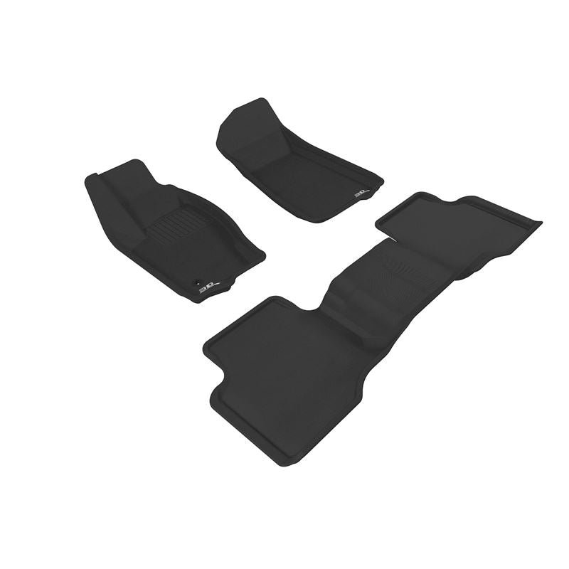 3D MAXpider KAGU 1st & 2nd Row Floormats - Black | 2005-2010 Jeep Grand Cherokee (L1JP00101509)