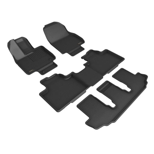 3D MAXpider KAGU Black Floor Mat - Row 1/2/3 | 20-23 Toyota Highlander Hybrid (L1TY27901509)