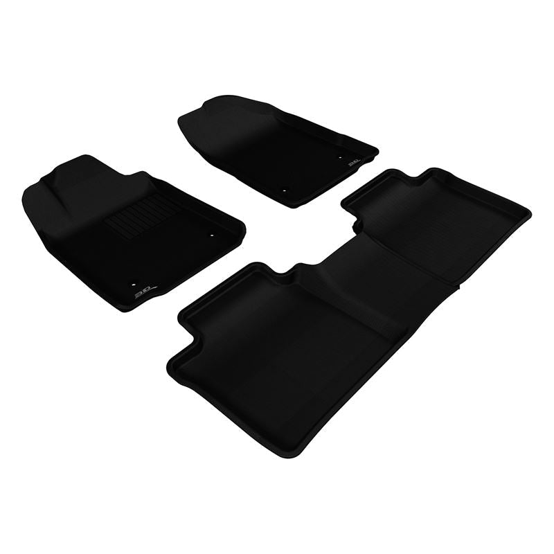 3D MAXpider KAGU 1st & 2nd Row Floormats - Black | 2007-2012 Lexus ES (L1LX00001509)