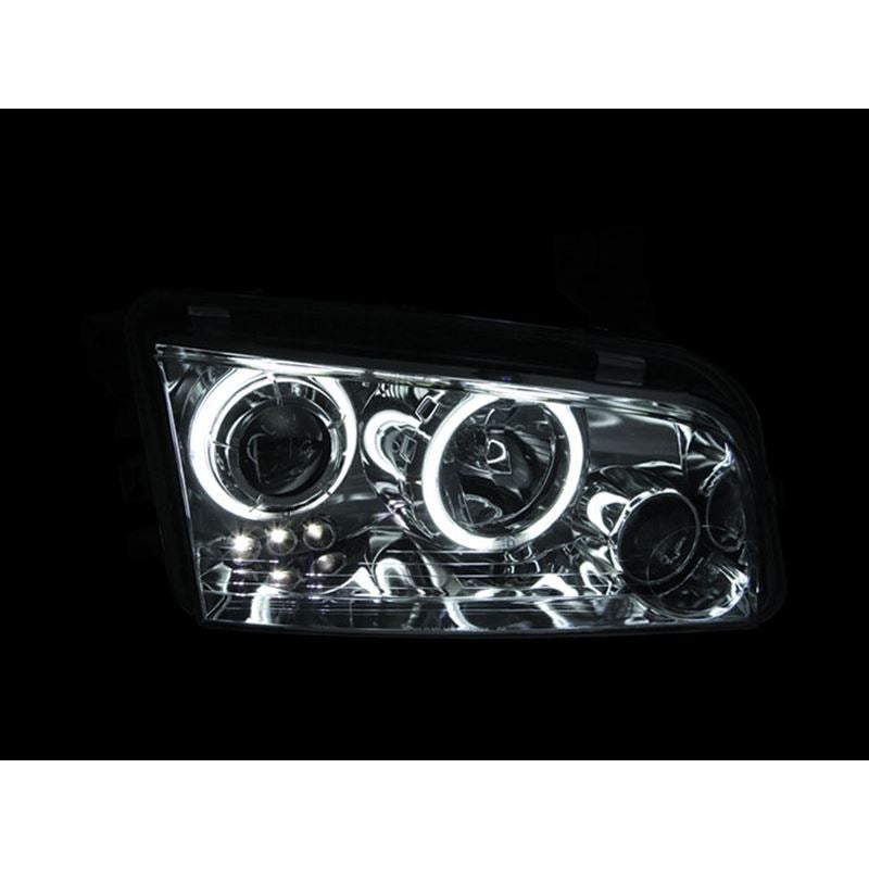 ANZO Projector Headlight Set w/ Halo Chrome (CCFL) | Dodge Charger (06-10) (121218)