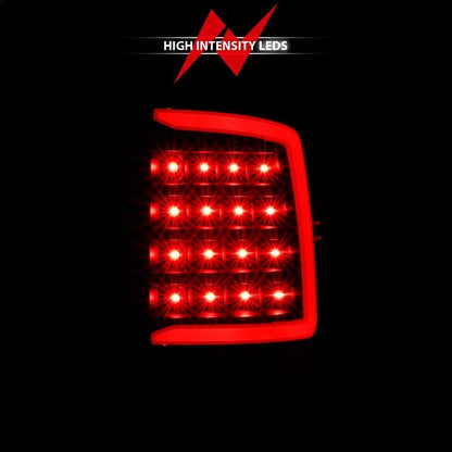 ANZO USA Tail Light Assembly, LED, Smoke Lens, Black Housing, w/Plank Style Design, Pair, (311319)