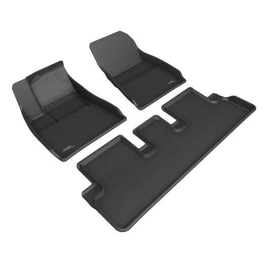 3D MAXpider KAGU 1st & 2nd Row Floormat - Black | 2024 Tesla Model 3 (L1TL06901509)