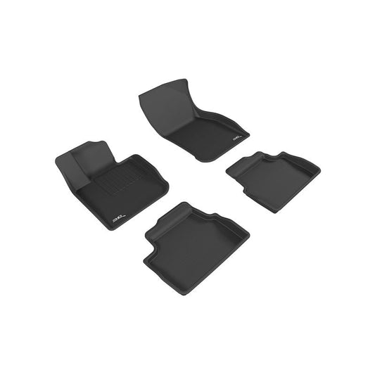 3D MAXpider KAGU 1st & 2nd Row Floormats - Black | 2014-2019 Mini Hardtop 4-Door (L1MN01501509)