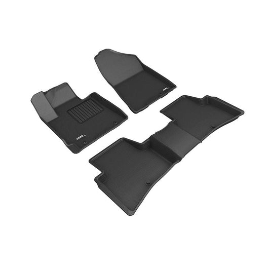 3D MAXpider KAGU 1st & 2nd Row Floormats - Black | 2019-2020 Hyundai Tucson (L1HY09801509)
