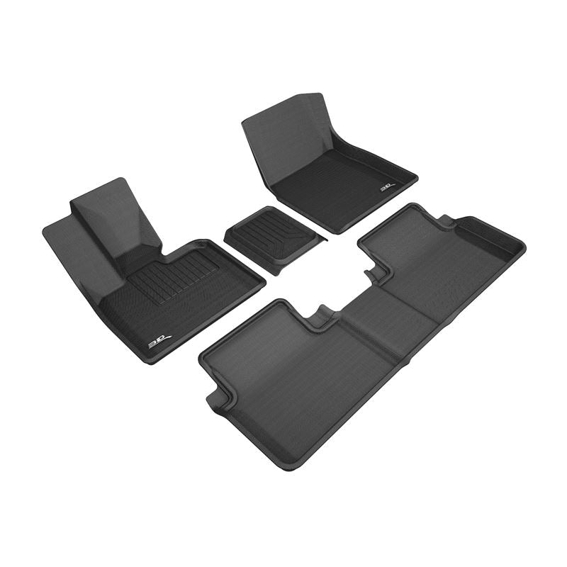 3D MAXpider KAGU 1st 2nd Row Floormats - Black | 14-19 BMW I3 (L1BM09401509)