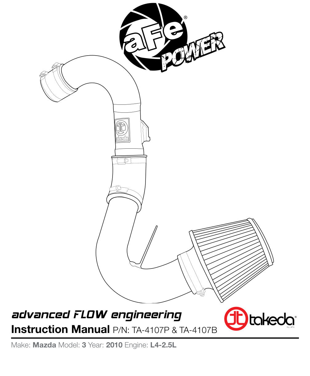aFe Takeda Stage-2 Cold Air Intake System | Mazda 3 (10-11) L4-2.5L (TA-4107P)