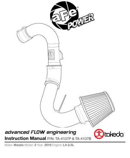 aFe Takeda Stage-2 Cold Air Intake System | Mazda 3 (10-11) L4-2.5L (TA-4107P)