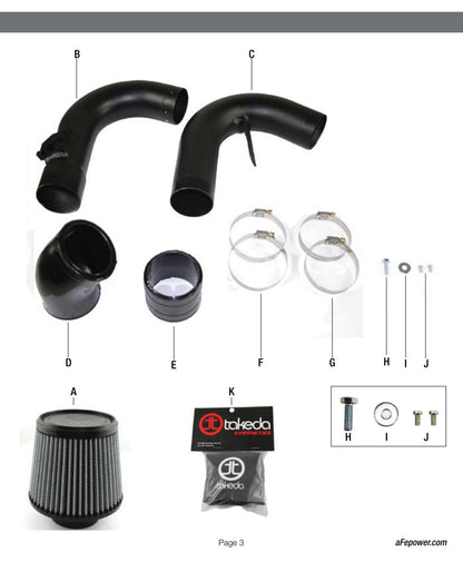 aFe Takeda Stage-2 Cold Air Intake System | Mazda 3 (10-11) L4-2.5L (TA-4107P)
