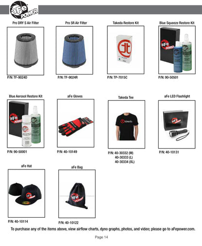aFe Takeda Stage 2 Pro Dry S Cold Air Intake System | Subaru STI H4-2.5L (15-17) (TA-4306B-D)