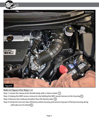 aFe Takeda Momentum Sealed Intake Stage 2 | Honda Civic Si 12-15 2.4L (TM-1018P-D)