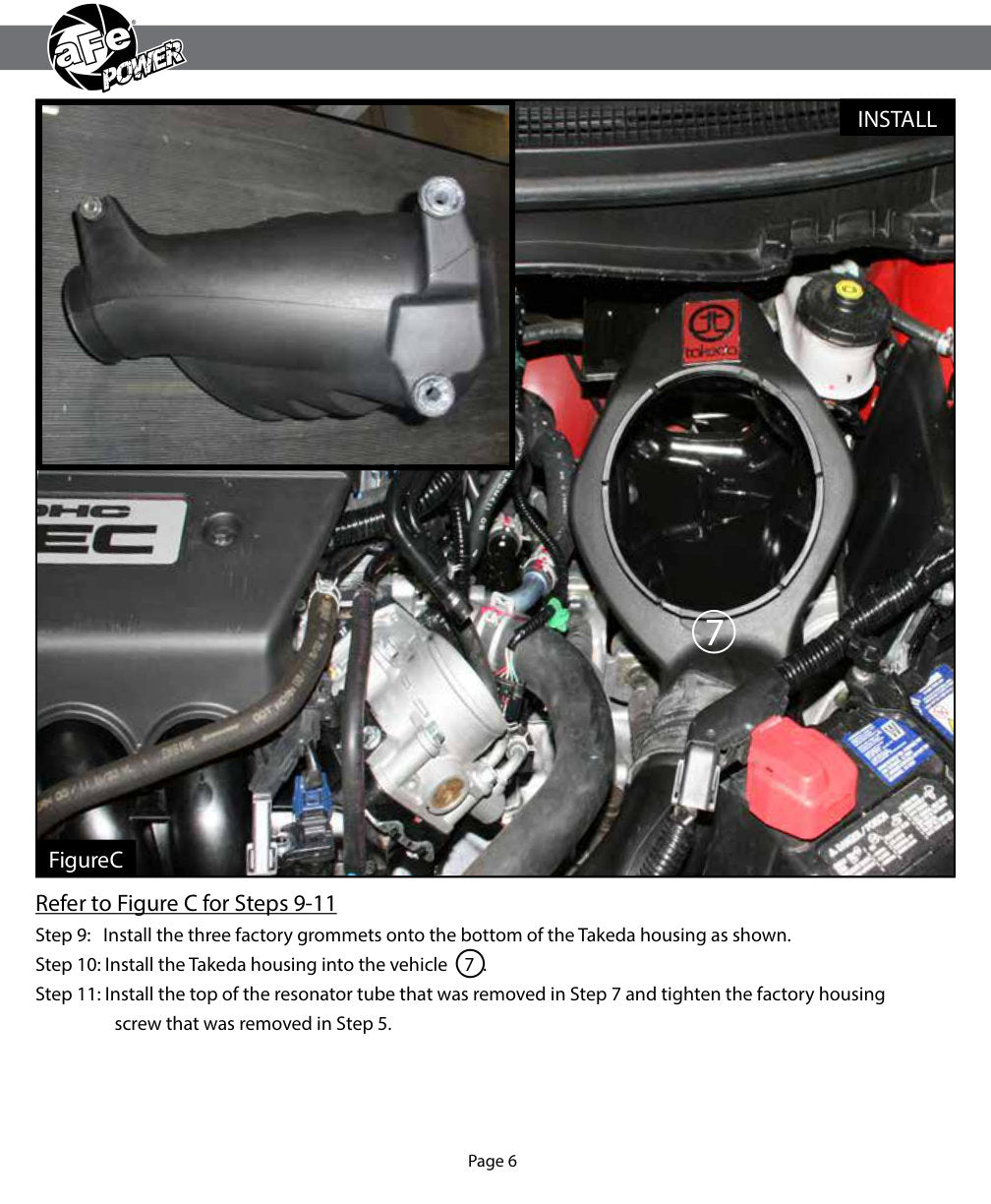 aFe Takeda Momentum Sealed Intake Stage 2 | Honda Civic Si 12-15 2.4L (TM-1018P-D)