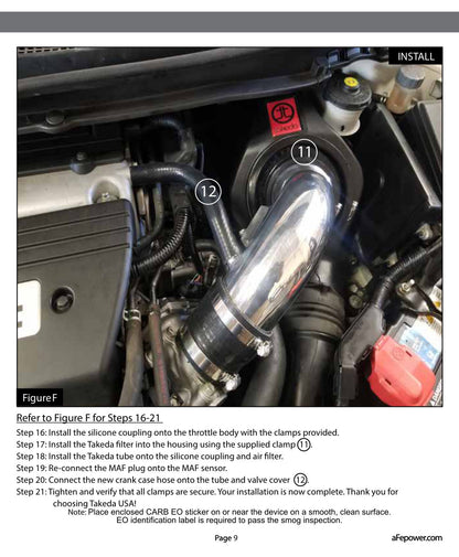 aFe Takeda Momentum Sealed Intake Stage 2 | Honda Civic Si 12-15 2.4L (TM-1018P-R)