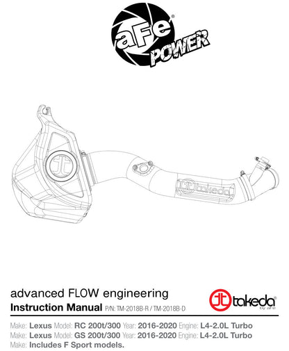 aFe Takeda Momentum PRO 5R CAI | Lexus RC/GS 2012-2026 (TM-2018B-R)