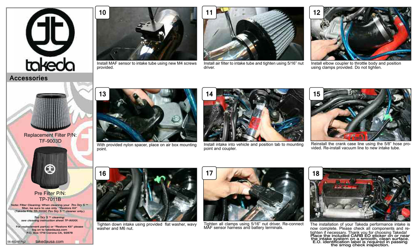 aFe Takeda Stage-2 Cold Air Intake | Honda Civic Si 06-11 (TR-1004P)