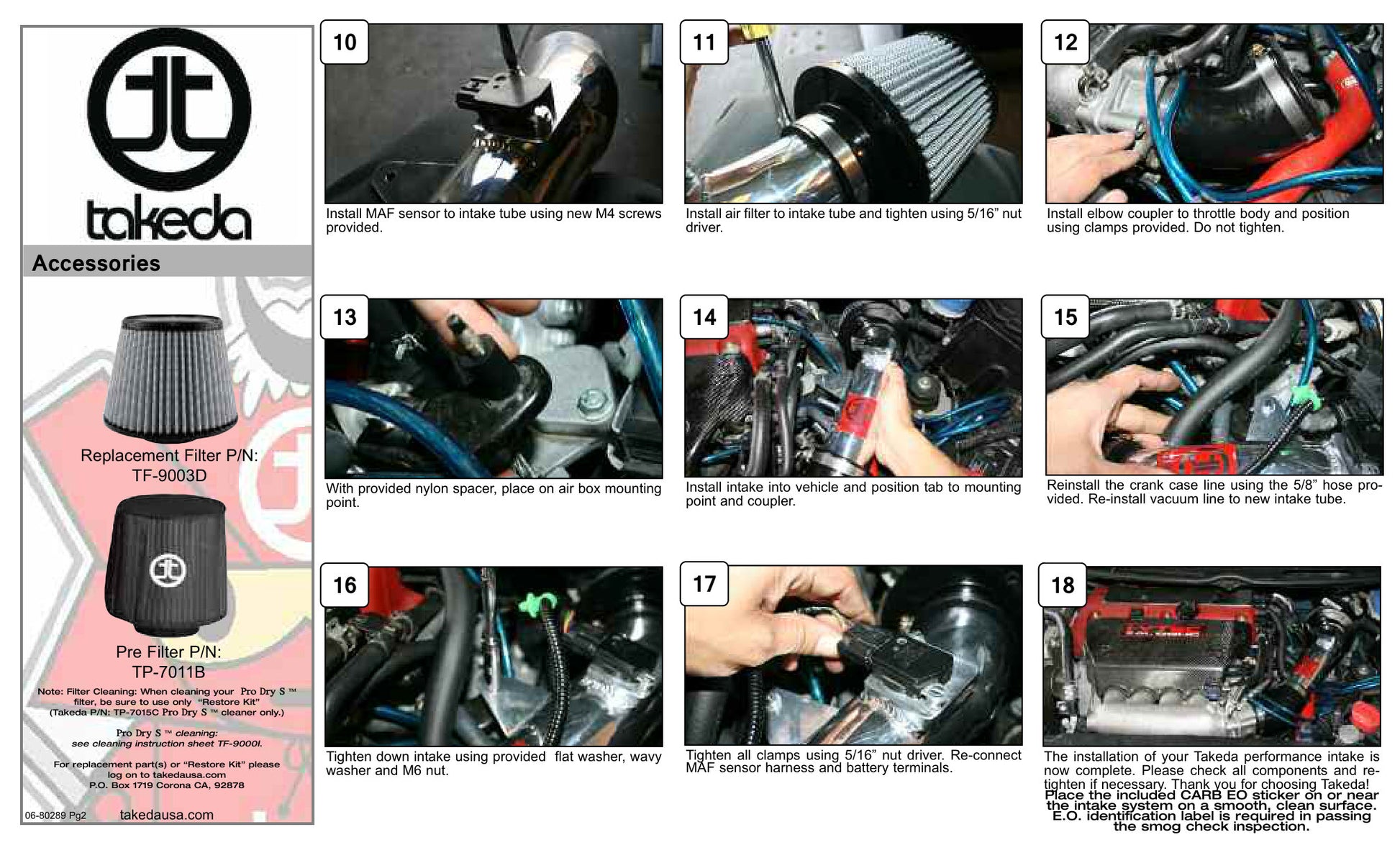 aFe Takeda Stage-2 Cold Air Intake | Honda Civic Si 06-11 (TR-1004P)
