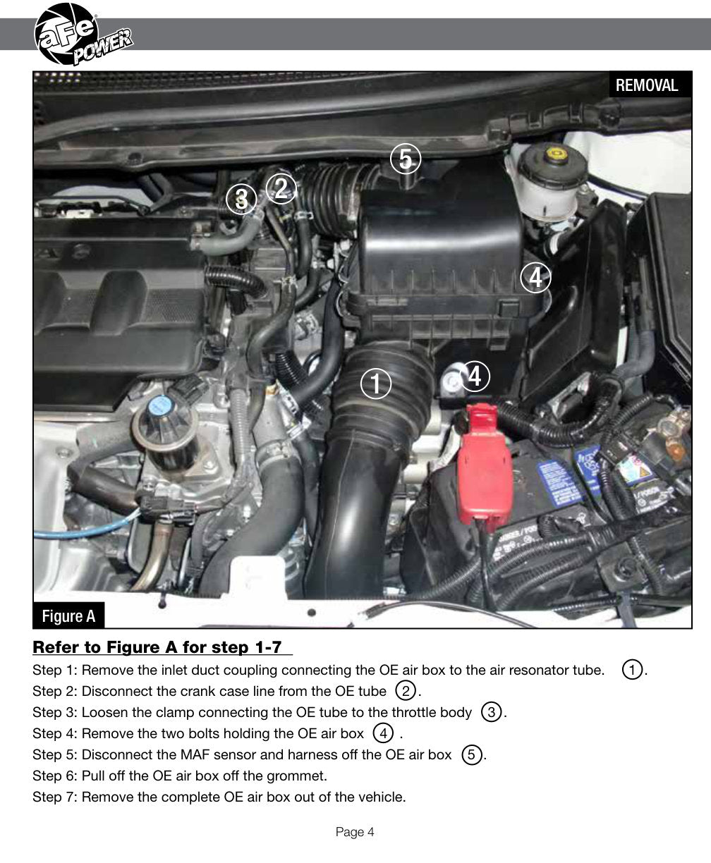 aFe Takeda Stage-2 Cold Air Intake System w/ Pro 5R Filter | Honda Civic L4 1.8L (12-13) (TR-1020B)