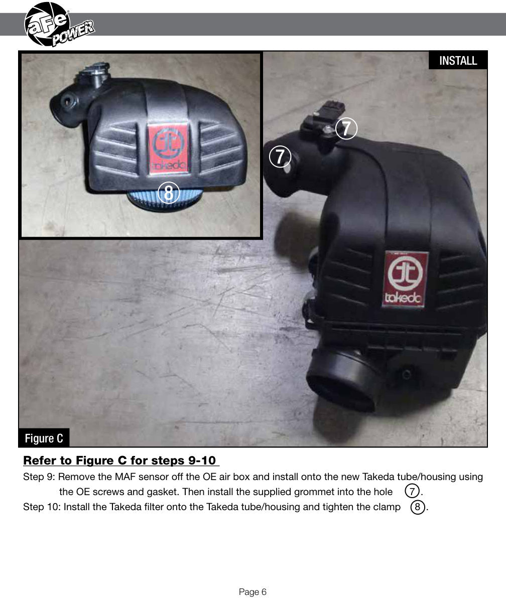 aFe Takeda Stage-2 Cold Air Intake System w/ Pro 5R Filter | Honda Civic L4 1.8L (12-13) (TR-1020B)