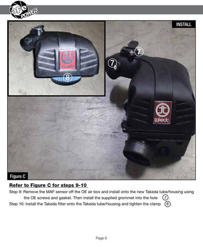 aFe Takeda Stage-2 Cold Air Intake System w/ Pro 5R Filter | Honda Civic L4 1.8L (12-13) (TR-1020B)